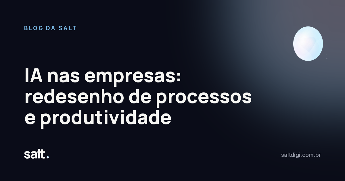 IA nas empresas: redesenho de processos e produtividade